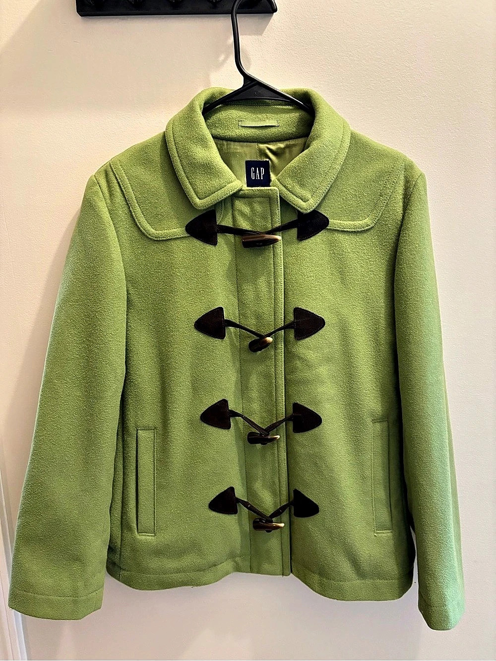 Gap Wool Toggle Jacket in Apple Green Size Medium